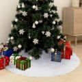 vidaXL Vianočná sukňa na stromček biela 90 cm umelá kožušina