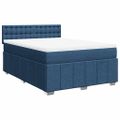 vidaXL Boxspring posteľ s matracom modrý 140x190 cm látka