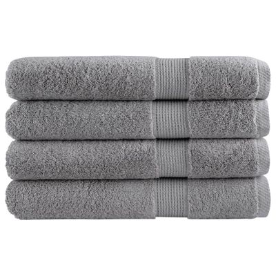 vidaXL Prémiové uteráky SOLUND 4 ks sivé 100x200 cm 600 g/m2