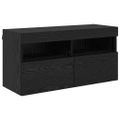 vidaXL TV nástenná skriňa 80 x 30 x 40 cm Čierny dub Kompozitné drevo