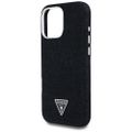 Puzdro Guess HC MagSafe FW Denim Triangle Logo pre iPhone 16 Pro Max čierne