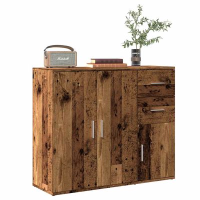 vidaXL Komoda, staré drevo 91x29,5x75 cm, kompozitné drevo