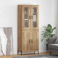 vidaXL Highboard Remeselný dub 69,5 x 34 x 180 cm Kompozitné drevo