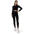 Dámske legíny Ribbed FLO Black - GymBeam