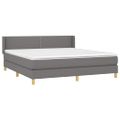 vidaXL Boxspring posteľ s matracom tmavosivá 180x200 cm látka