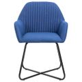 vidaXL Jedálenské stoličky 6 ks modrá látkové