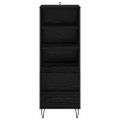 vidaXL Highboard Čierny dub 40 x 36 x 110 cm Kompozitné drevo