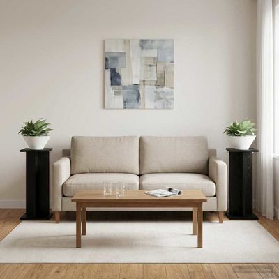 vidaXL Stojan na rastliny 2 pcs Čierny Dub 25 x 25,5 x 60,5 cm