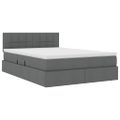 vidaXL Postel s úložným prostorem a matrací Tmavo šedá 140 x 190 cm
