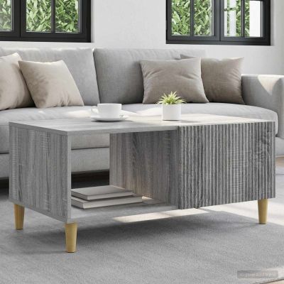 vidaXL Konferenčný stolík Sivá sonoma 90 x 50 x 40 cm Kompozitné drevo