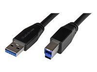 M/M - Active - USB Type-A to USB Type-B Cable - USB 3.1 Gen 1 (5 Gbps) Cable (USB3SAB10M) - Kábel USB - USB Type B (M) do USB typ A (M) - USB 3.0 - 10 m - lisovaný - čierna
