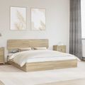 vidaXL Úložná posteľ Sonoma dub 180 x 200 cm Kompozitné drevo