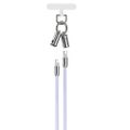 Šnúrka na kábel Devia 2v1 PD USB-C - Lightning 1,2 m 27W fialová