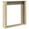 vidaXL Obloženie krbu dub sonoma 100x20x100 cm kompozitné drevo