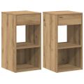 vidaXL Nočné skrinky so zásuvkou 2 ks dub artisan 35x34x66,5 cm