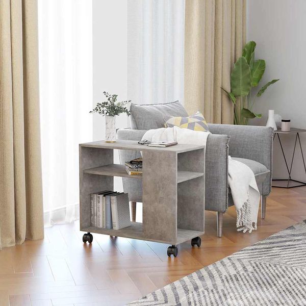 vidaXL Príručný stolík, betónovo sivý 70x35x55 cm, kompozitné drevo