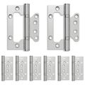 vidaXL Pánt 8 ks 100 x 75 x 13 mm Strieborná Oceľ