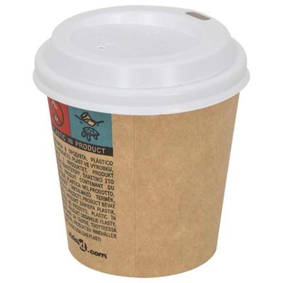 vidaXL Papierové viečka na šálky kávy Ø60 mm 4oz 1000 ks biely plast