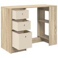 vidaXL Stôl Sonoma dub 100 x 40 x 75 cm Kompozitné drevo