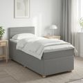 vidaXL Posteľ boxspring s matracom Svetlosivá 80 x 200 cm Látka