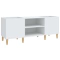 vidaXL Skrinka na platne biela 121x38x48 cm, drevená