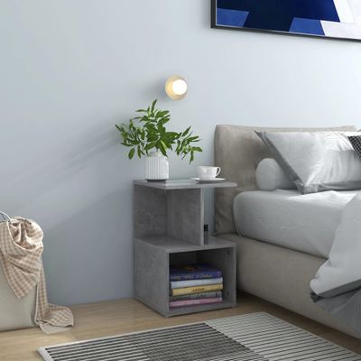 vidaXL Nočné stolíky 2 ks, betónovo sivé 35x35x55 cm, kompozitné drevo