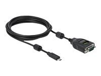 Sériový adaptér - USB-C - RS-232 x 1 - čierna