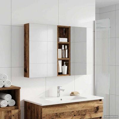 vidaXL Set kabinetov do kúpeľne s poličkou 3 pcs 100 x 10,5 x 60,5 cm