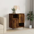 vidaXL Komoda dymový dub 60x35x70 cm spracované drevo