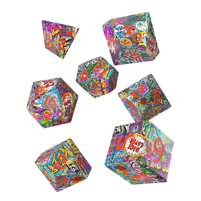 Sada kociek: Full Art Dice Set - Graffiti
