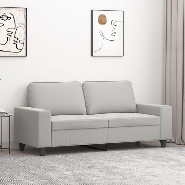 vidaXL 2-miestna pohovka bledosivá 140 cm mikrovlákno