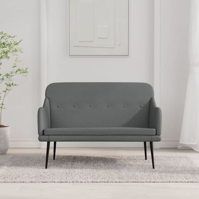 vidaXL Lavička tmavosivá 110x76x80 cm látka