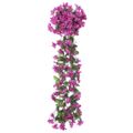 vidaXL Kvetinové girlandy 3 ks, svetlofialové 85 cm