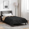vidaXL Letná prikrývka 200 x 155 cm Leto 200 gsm Čierna a taupe