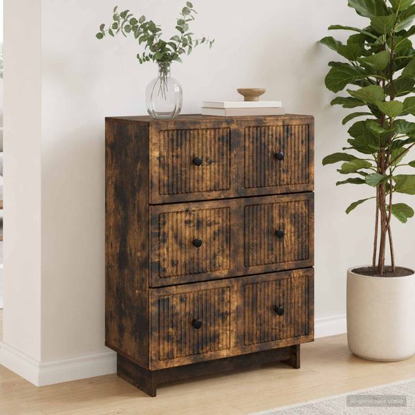 vidaXL Zásuvkový kabinet 66 x 34,5 x 90 cm Kompozitné drevo Dymový dub