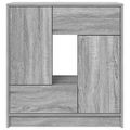 vidaXL Komoda so zásuvkami a dvierkami, sivá sonoma 70,5x34x74,5 cm
