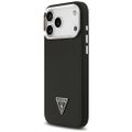 Guess Grained Triangle Logo MagSafe puzdro pre iPhone 17 Pro Max čierna