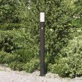 vidaXL Stĺpikové svietidlo so senzorom a zásuvkou 110 cm nehrdzavejúca oceľ IP44
