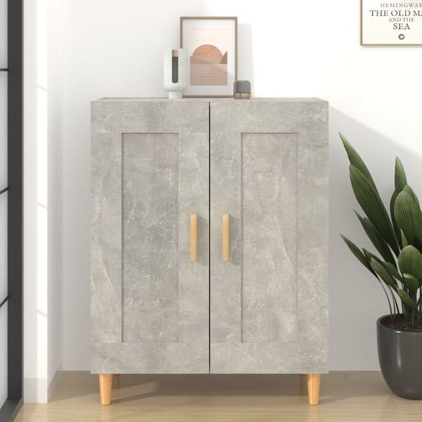 vidaXL Komoda betónovo sivá 69,5x34x90 cm spracované drevo