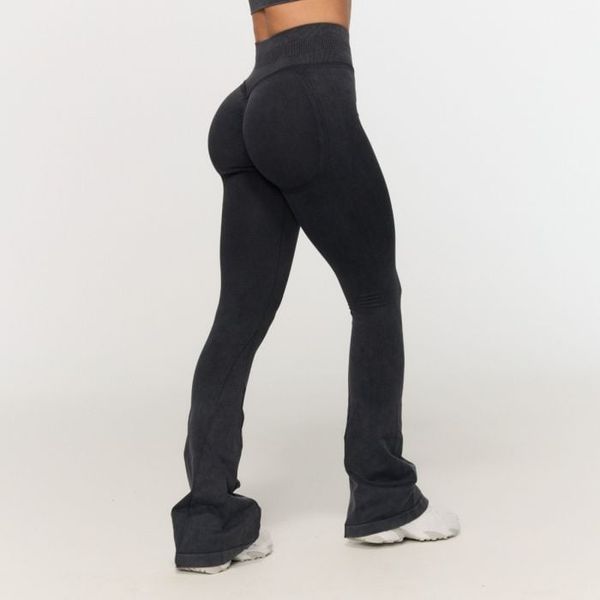 Dámske bezšvové nohavice Fierce Dark Grey - GymBeam, veľkosť L