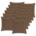 vidaXL Poťah na podložku 12 ks HOUTEN Svetlohnedá 45 x 45 cm