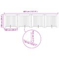 vidaXL Skladacia psia brána so stojanmi 4 ks Dub sonoma 401 cm