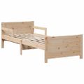 vidaXL Rám postele s predĺžiteľným matracom Hnedá 80 x 200 cm