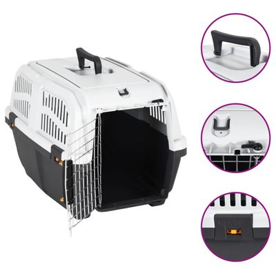vidaXL Nosič pre domáce zvieratá s dvierkami 55x36x35 cm polypropylén