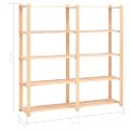 vidaXL Regály s 5 policami 10 ks 170x38x170 cm borovicový masív 500 kg