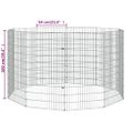 vidaXL Voľný výbeh pre zvieratá 10 panelov 54x100cm pozinkované železo