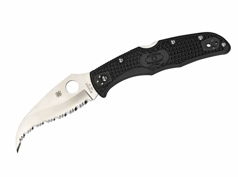 Spyderco C12SBK2 Matriarch 2 vreckový nôž 9 cm, Satin, čierna, FRN
