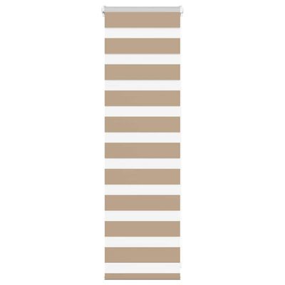 vidaXL Zebrová roleta pieskovo hnedá 45x100 cm šírka látky 40,9 cm polyester