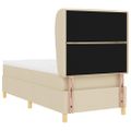 vidaXL Posteľ s pružinovým rámom s matracmi Krémová 200 x 100 cm látka