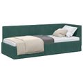 vidaXL Rohový rám postele Tmavozelená 80 cm x 200 cm Zamat